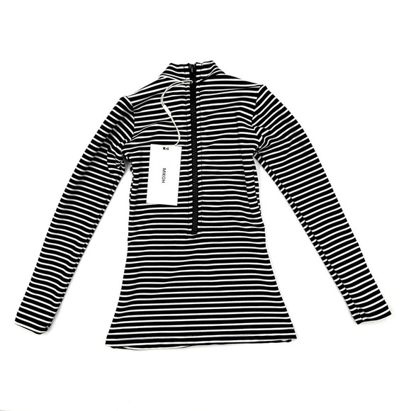 MIKOH Mini Kani Rashgaurd Top Classic Stripe Size XS - Picture 2 of 4